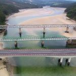 Puentes Ría do Barqueiro a vista de dron
